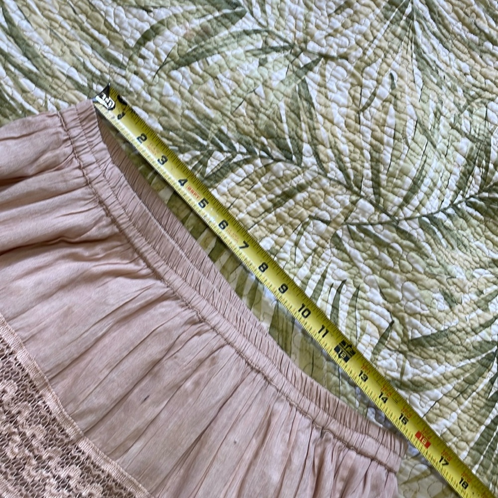 Ombré, cotton, tiered, appliqué, crochet, and ruffled skirt - Picture 5 of 7